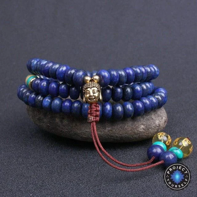 Best necklaces and pendants with sterling silver for an affordable yet stylish choice-Divine Harmony Lapis Lazuli Mala