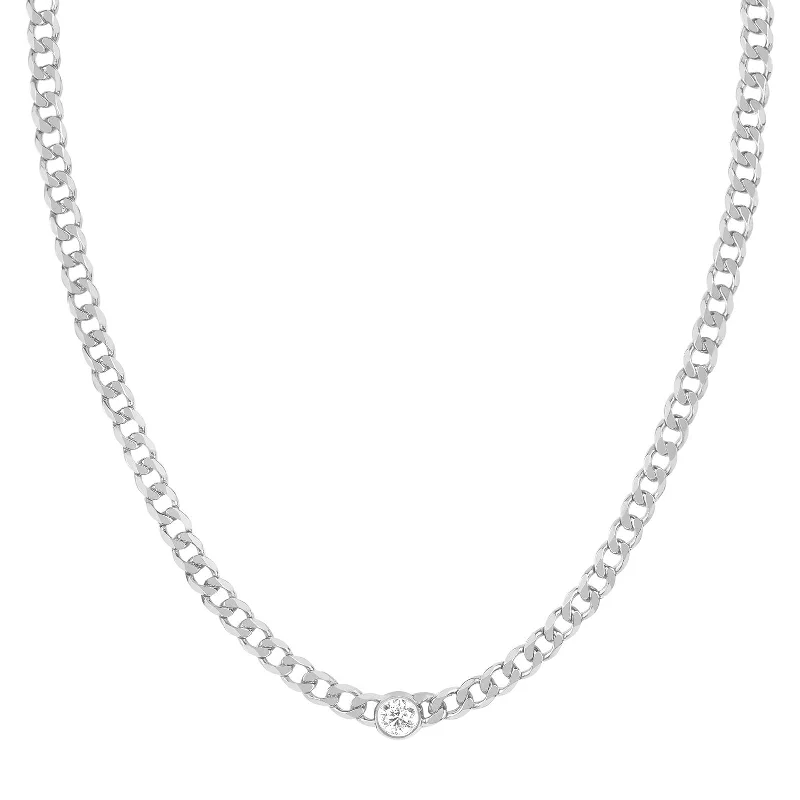 Best necklaces and pendants with intricate beadwork for a bohemian-inspired look-Sari Diamond Necklace - White Gold