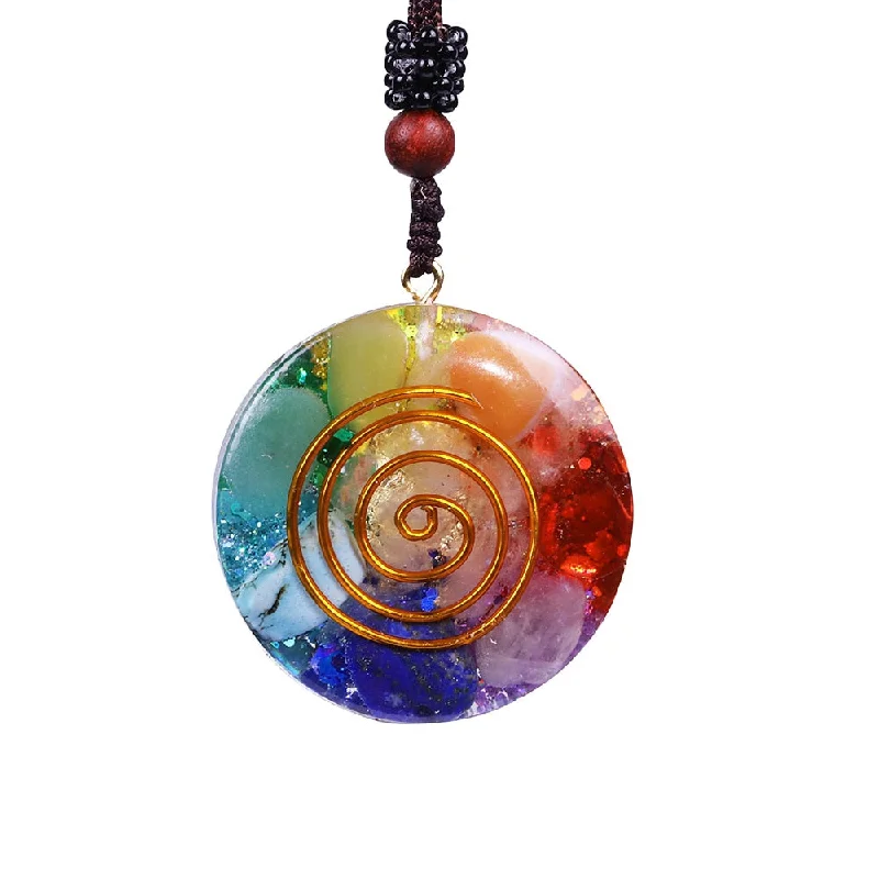 Stunning necklaces and pendants with ruby and diamond combinations for a luxurious effect-Energizing Chakra Orgonite Necklace