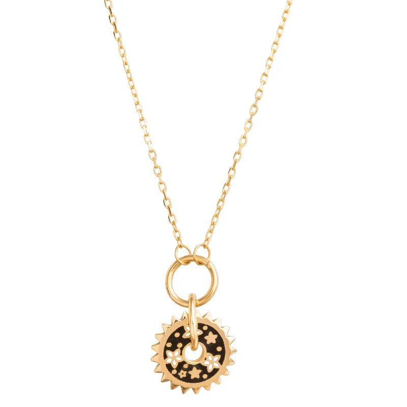 Necklaces and pendants with pearls for a classic and sophisticated touch-Resilience Disk Drop Necklace