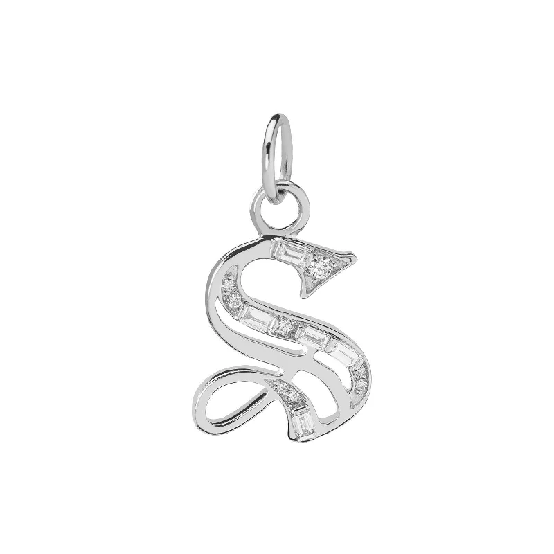 Beautiful necklaces and pendants with tree branch motifs for a nature-inspired design-S Charm - White Gold