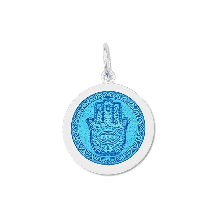 Best necklaces and pendants with cubic zirconia for a budget-friendly dazzling effect-Hamsa Light Blue