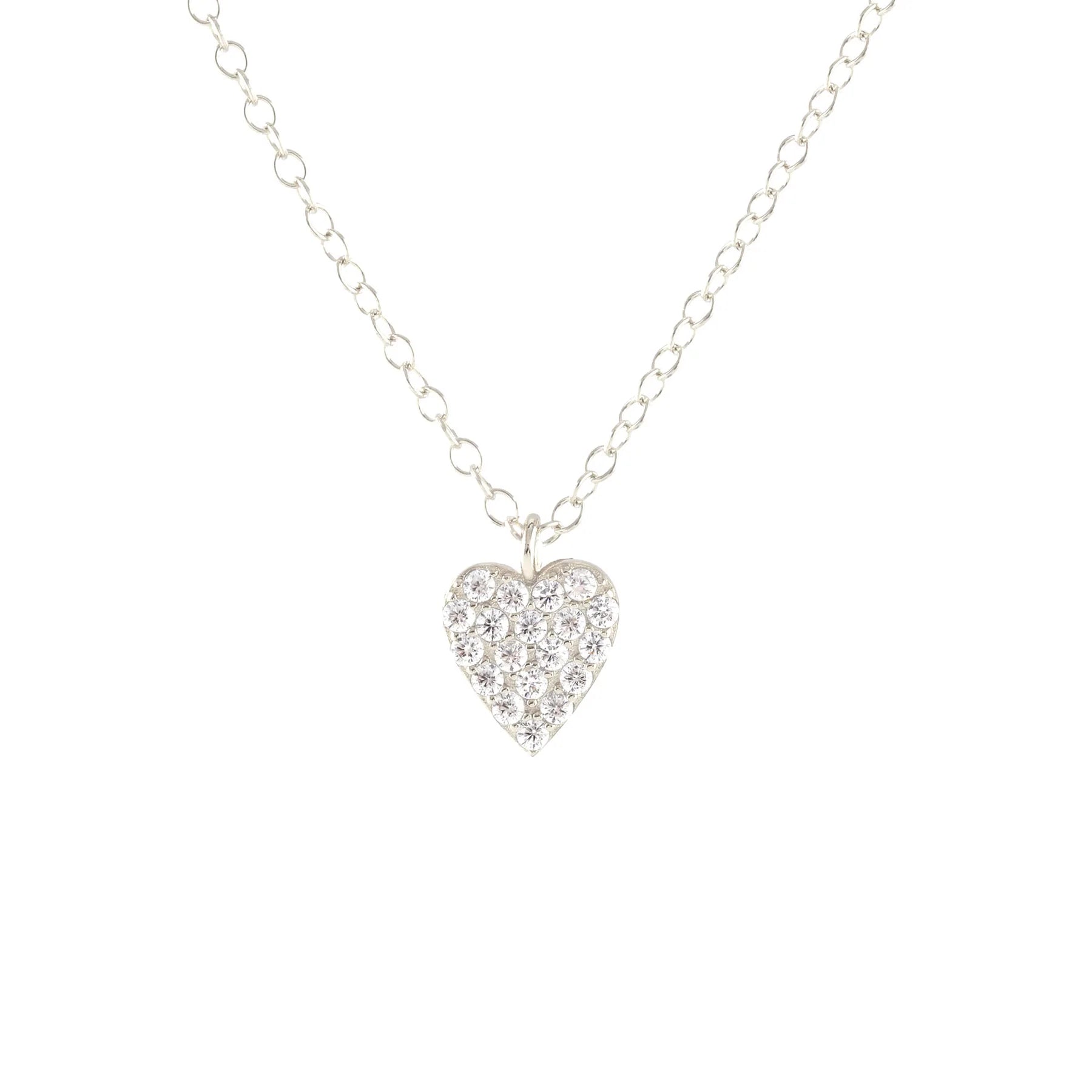 Elegant necklaces and pendants with onyx stones for a sleek, polished look-Heart Crystal Charm Necklace