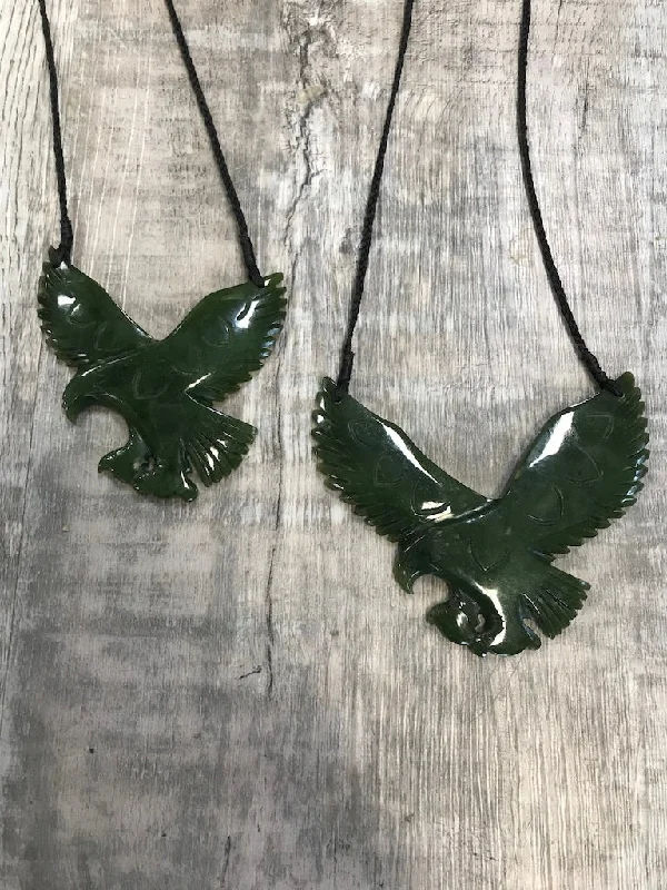 Necklaces and pendants with zodiac constellation designs for an astrological touch-Jade Eagle Pendants