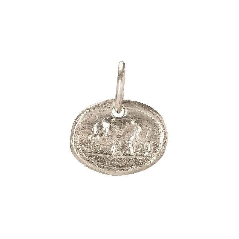 Best necklaces and pendants with gemstone clusters for a bold and colorful effect-Romulus & Remus Pendant - Silver