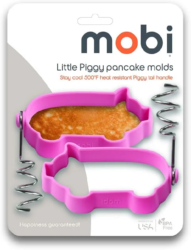 Best necklaces and pendants with layered designs for a chic, stacked look-Mobi Little Piggy Pancake Molds