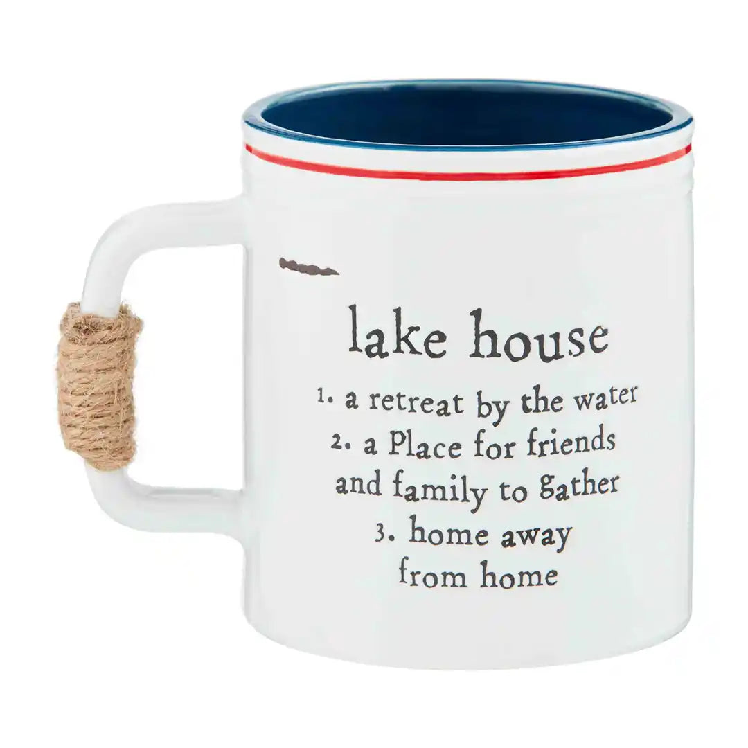 Beautiful necklaces and pendants with natural stones for an earthy, organic vibe-Mud Pie | Lake House Definition Mug