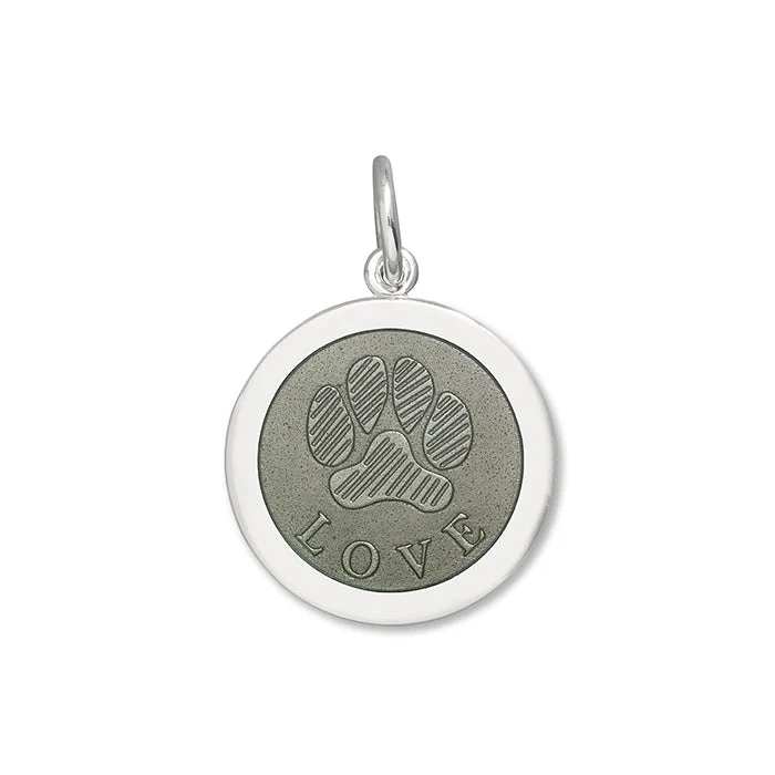 Beautiful necklaces and pendants with diamond-encrusted designs for maximum sparkle-Paw Print Pewter