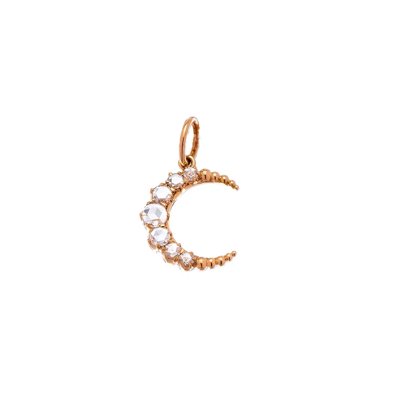 Beautiful necklaces and pendants with layered chains for a fashionable, chic look-Rose Crescent Pendant - Rose Gold