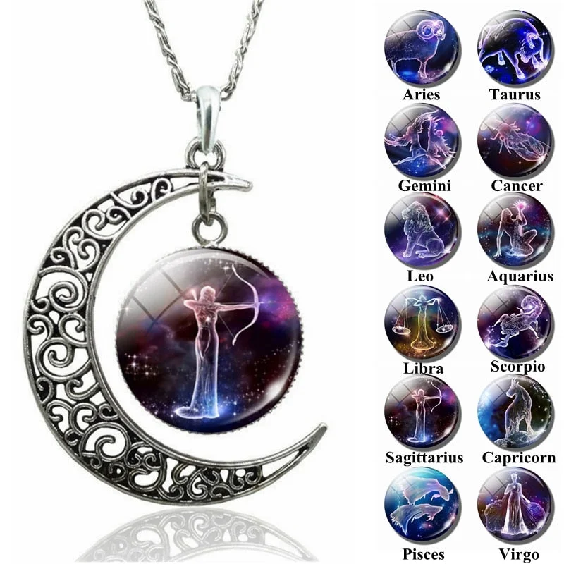 Best necklaces and pendants with matching rings for a coordinated jewelry set-Stellular Constellation Crescent Moon Necklace