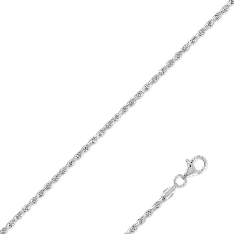 Best necklaces and pendants with seashell designs for a tropical, beachy vibe-Sterling Silver 2.3mm Rope Chain, 22"