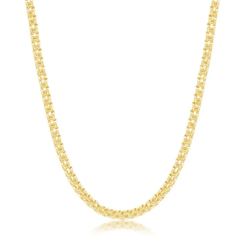 Best necklaces and pendants with minimalist pendants for a sleek, understated look-Sterling Silver Gold Plated 3mm Round Coriana Chain