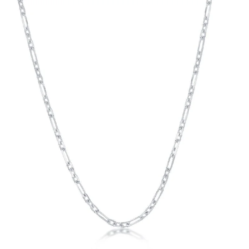 Best necklaces and pendants with silver chains for a sleek, timeless look-Sterling Silver Rhodium Plated 2mm Anchor Chain, 18"