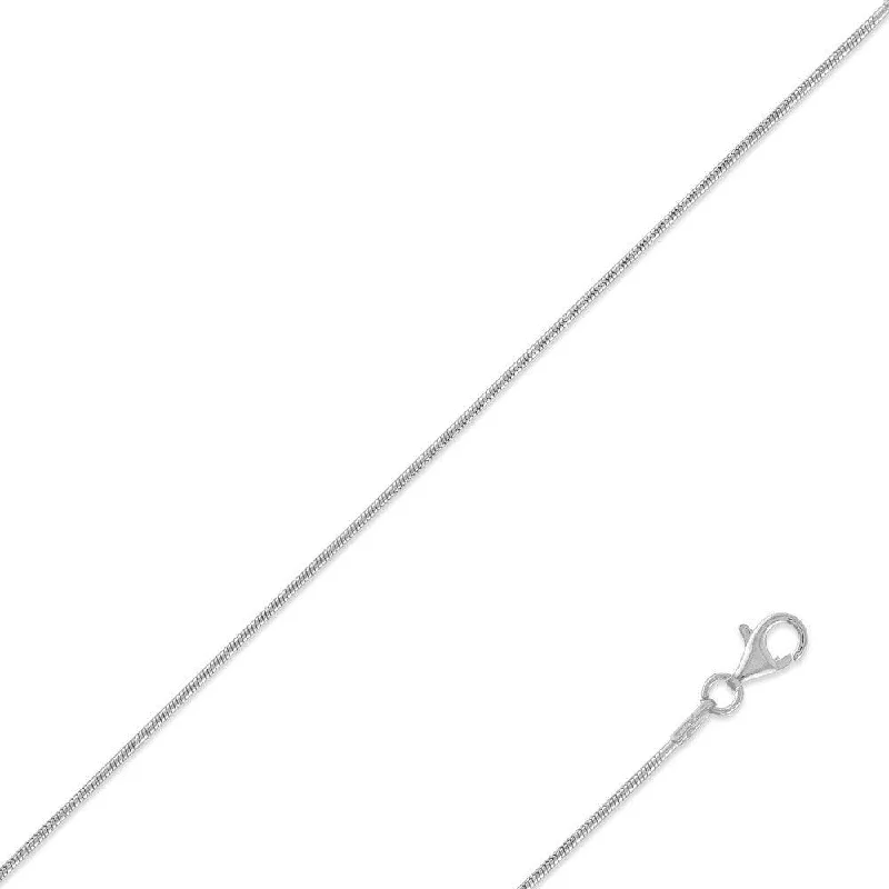 Necklaces and pendants with geometric pendants for a clean, contemporary design-Sterling Silver Snake Chain, 18"