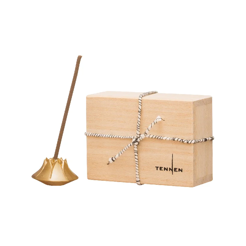 Stunning necklaces and pendants with ruby and diamond combinations for a luxurious effect-Satin Brass Incense Holder